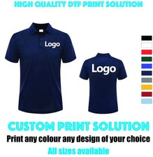 Personalised Custom Polo Shirt Custom Printed Logo Unisex Stag Work Wear Uniform