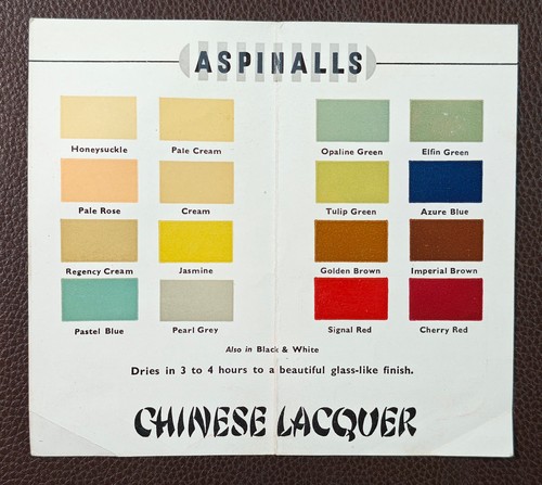 Vintage aspinalls paints - aspinalls,