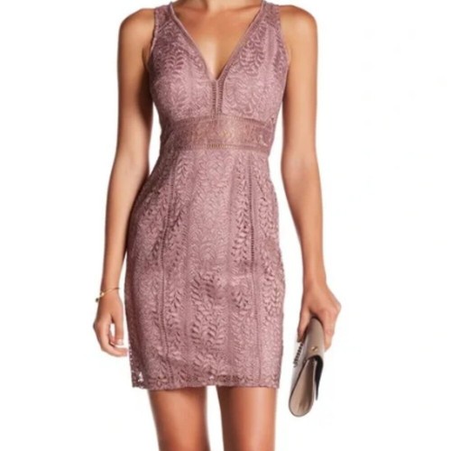Nwt minuet mauve lace cocktail - lace,