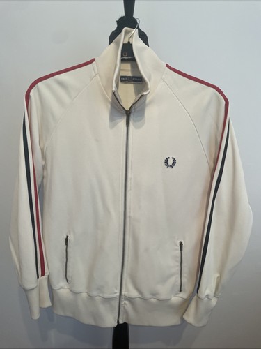 Retro fred perry zip cream - fred, up