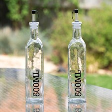 Set of 2 x 500ml Glass Oil