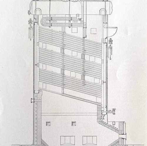 Gas blast burning furnace - blast,