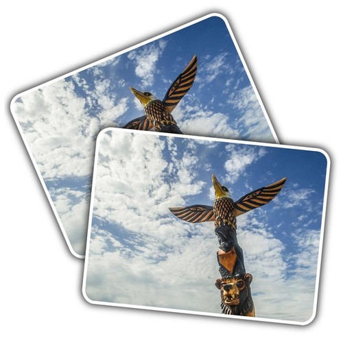 Vinyl sticker wooden totem - sticker,