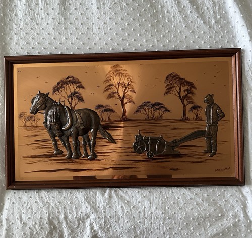 Mid century copper picture - mid,