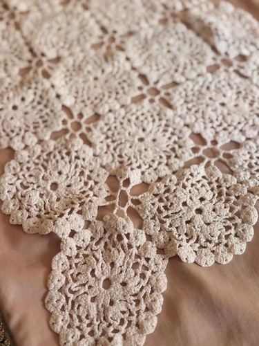 Vintage 1970s white crochet - vintage,