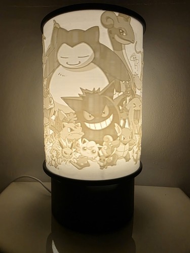 Pokemon lithophane lamp - lithophane, 3d
