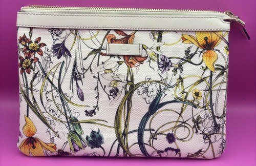 Gucci floral canvas - canvas, pouch