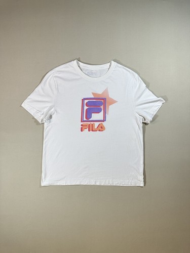 Vintage fila white graphic - vintage,