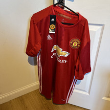 Manchester United FC Adidas 2016 Home Shirt Newton Heath Size XL