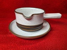 Denby - POTTERS WHEEL : Gravy / Sauce Boat & Saucer : Ex Cond