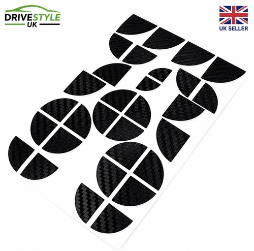 Black carbon fibre - fibre, badge
