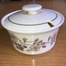 Vintage Marks And Spencer Autumn Leaves Melamine Sugar Pot Preserve Pot