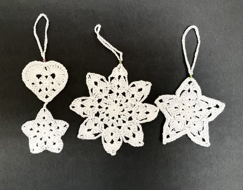 Three crochet christmas tree - christmas,