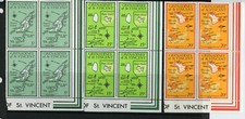 St Vincent Grenadines 1974  sg18/29 Maps marginal block of 4   - MNH