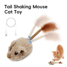 Rechargeable Motion Mouse Cat Toy for Kitten Mouse Sound Moving Mouse Cat Toys I