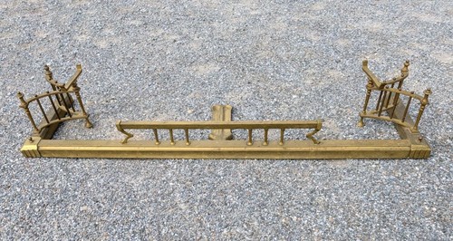 Bronze brass fire place fender - bronze,