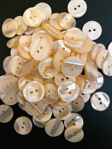 Dome pearl buttons 24l - buttons, 15mm