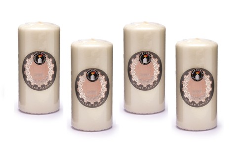 Natural white pillar - natural, candle