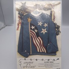 UNCUT Vintage Quilt Sewing Patterns, Flyin High Old Glory USA Flag Patriotic App