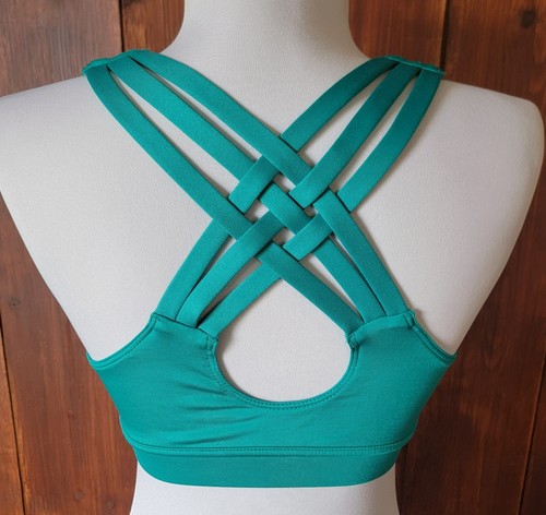 Braided back bra emerald - braided,