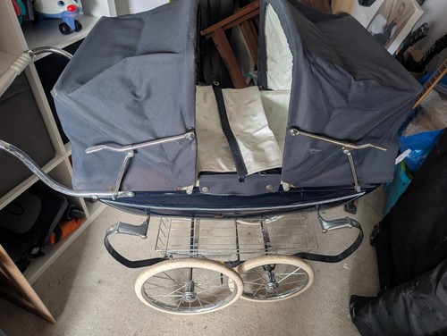 Silver cross dolls pram - silver, twin