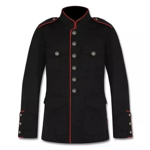 Men black gothic military - black,
