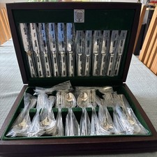 New George Butler Grecian Silver Plated Canteen Of Cutlery 44 Piece EPNS A1