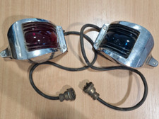 Traditional Starboard & Port Large Chrome Navigation Lights. Side Mount. Marine