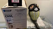 ✅ WHITES PROWLING OWL BIRD SCARER ✅ SCARES RODENTS LIFE SIZE WATERPROOF (P377)