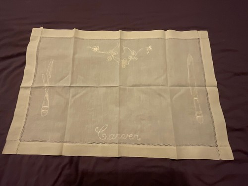 Vintage embroidered table