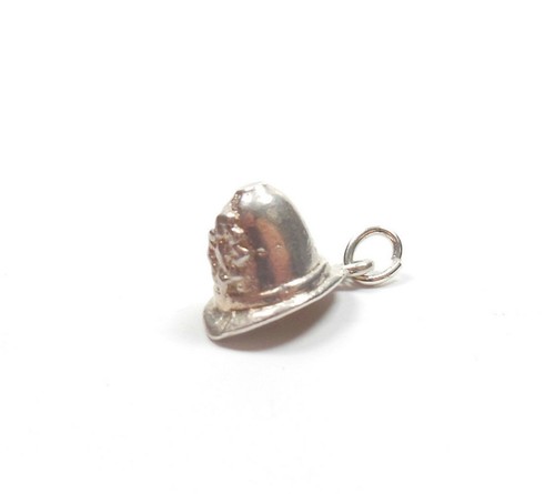 Vintage police helmet charm - police,