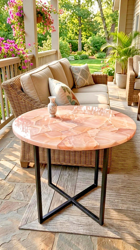 Share pink onyx coffee table - share,