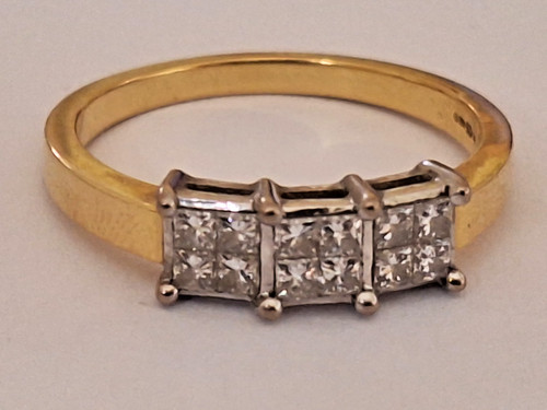 18ct gold 1ct square cut - gold,,