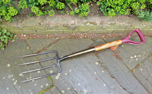 Vintage garden fork spear - fork., &