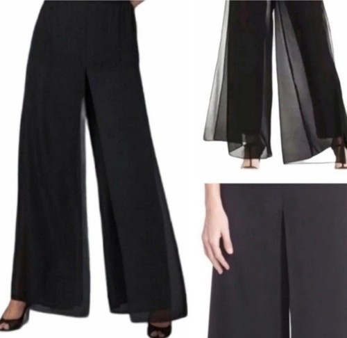 Black chiffon palazzo pants - 2x,