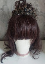 Antique Gold and Black Tiara