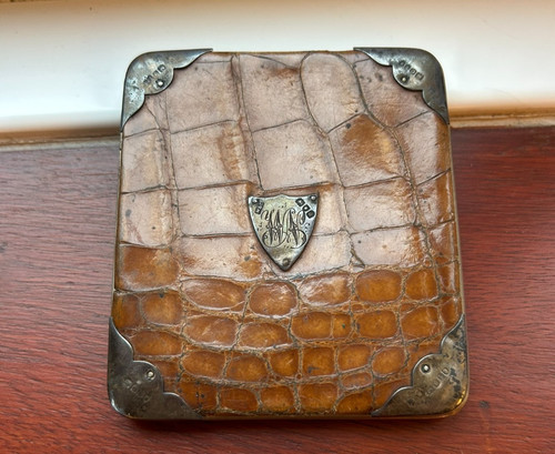 Edwardian crocodile and silver - edwardian,
