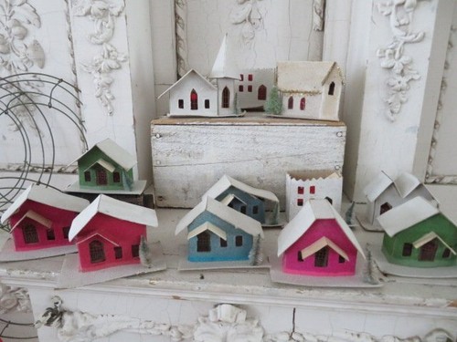 Vintage putz cardboard - putz,