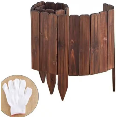 Wooden garden edging border - garden,