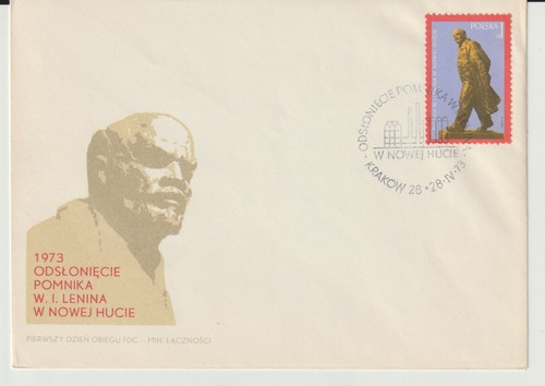 Poland 1973 lenin statue fdc - poland,