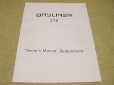 NOS Bayliner 275 Owner's