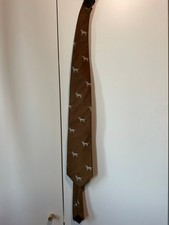 Barbour Brown Silk Tie. Dog