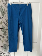 COS Ladies Eur 44 Uk 16 Cotton Trousers Cobalt Blue Good Condition