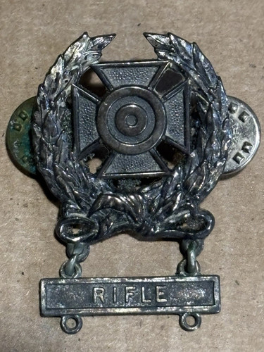 Vintage rifle shooting badge - shooting,