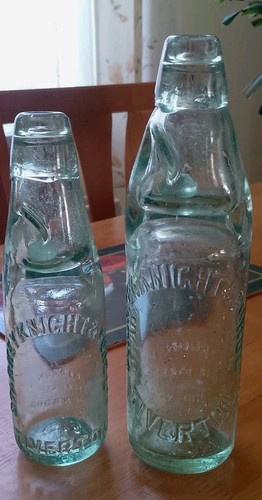 Codd bottles from - codd, tiverton