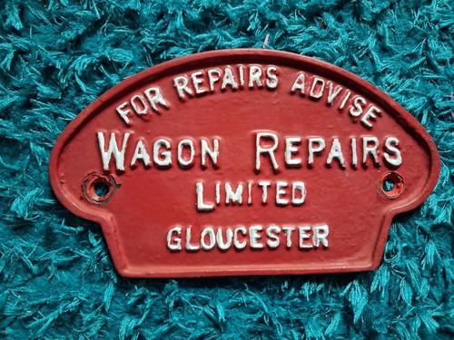Railwayana wagon repair - repair, plate