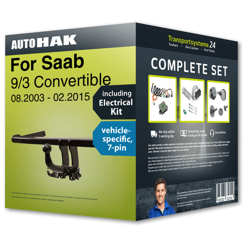 Towbar detachable for saab 3 - detachable, 9/3