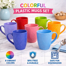 Plastic mugs with handle - mugs,