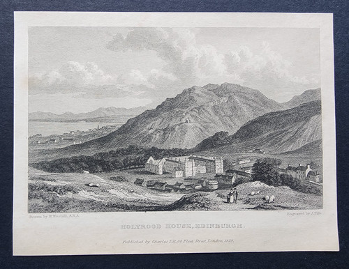 Antique 1830 print - -, holyrood
