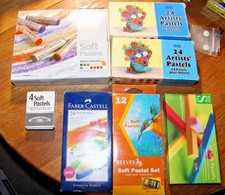 Bundle of artists soft pastels (Rowney, W&N etc.